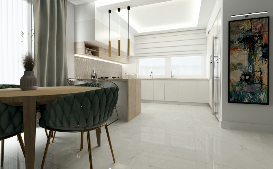 AMARILO BIANCO 60X60 ARANŻACJA