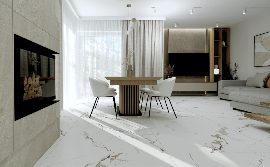 QUADRA GALAXY STATUARIO 120X120 ARANŻACJA